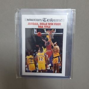 1991 Michael Jordan NBA Hoops Tribune #542 Card NBA Chicago Bulls